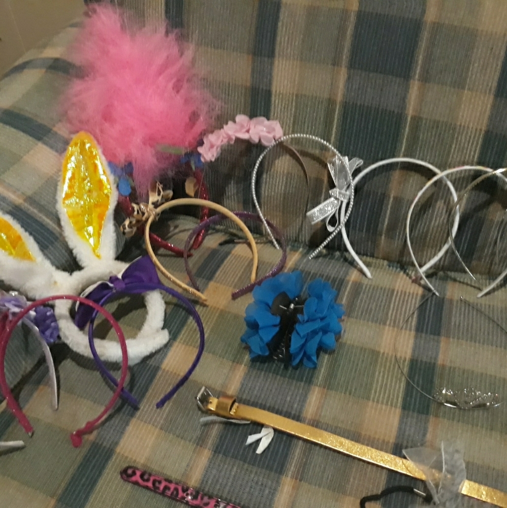 Bunch of stylish headbands belts bows